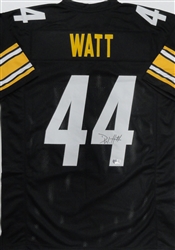 DEREK WATT SIGNED CUSTOM REPLICA STEELERS BLACK JERSEY - BAS