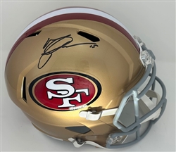 MICHAEL CRABTREE SIGNED FULL SIZE SF 49ERS REPLICA SPEED HELMET - BAS