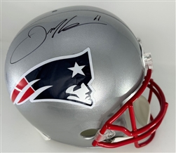 JULIAN EDELMAN SIGNED FULL SIZE PATRIOTS REPLICA VSR4 HELMET - JSA