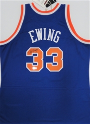 PATRICK EWING SIGNED MITCHELL & NESS AUTHENTIC KNICKS JERSEY - BAS