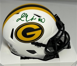 LUKAS VAN NESS SIGNED PACKERS SPEED LUNAR MINI HELMET - BAS