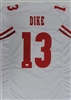 CHIMERE DIKE SIGNED CUSTOM REPLICA WI BADGERS WHITE JERSEY - JSA