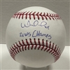 WILLIAM CONTRERAS SIGNED OFFICIAL MLB BASEBALL W/ '21 WS CHAMPS  - BRAVES - JSA