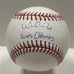 WILLIAM CONTRERAS SIGNED OFFICIAL MLB BASEBALL W/ '21 WS CHAMPS  - BRAVES - JSA