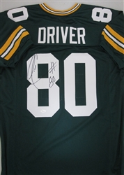 DONALD DRIVER SIGNED CUSTOM REPLICA PACKERS GREEN JERSEY - JSA