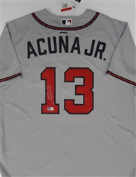 RONALD ACUNA SIGNED OFFICIAL NIKE BRAVES JERSY - BAS