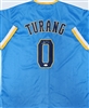 BRICE TURANG SIGNED CUSTOM REPLICA BREWERS MKE CITY EDITION DEBUT #0 JERSEY  - JSA