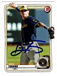 BRICE TURANG SIGNED 2020 BOWMAN  BREWERS CARD #BP-35