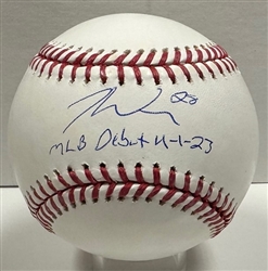 JOEY WIEMER SIGNED OFFICIAL MLB BASEBALL W/ MLB DEBUT - BREWERS - JSA