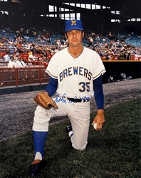 JOHN MORRIS SIGNED 8X10 BREWERS PHOTO #1