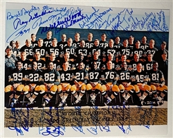 GB PACKERS 1966 SUPER BOWL I TEAM SIGNED 8X10 PHOTO W/ 31 PLAYERS