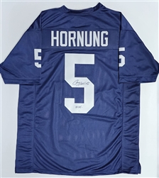 PAUL HORNUNG SIGNED CUSTOM NOTRE DAME JERSEY W/ '56 H - JSA