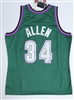 RAY ALLEN SIGNED SWINGMAN MITCHELL & NESS BUCKS JERSEY - BECKETT