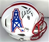 EARL CAMPBELL SIGNED FULL SIZE AUTHENTIC  HOUSTON OILERS SPEED HELMET W/ HOF - JSA