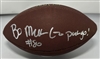 BO MELTON SIGNED WILSON BROWN REPLICA FOOTBALL W/ SCRIPT - JSA