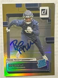 BO MELTON SIGNED 2022 DONRUSS RATED ROOKIE GOLD PRESS PROOF CARD #350