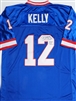 JIM KELLY SIGNED MITCHELL & NESS BUFFALO BILLS JERSEY W/ HOF