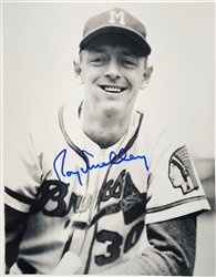 ROY SMALLEY (d) SIGNED 8x10 MILW BRAVES PHOTO #2