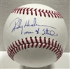 RICKEY HENDERSON SIGNED OFFICIAL MLB BASEBALL W/ MAN OF STEAL - ATHLETICS - JSA