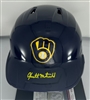 GARRETT MITCHELL SIGNED RAWLINGS FULL SIZE BREWERS BLUE HELMET - JSA