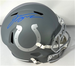 JONATHAN TAYLOR SIGNED FULL SIZE COLTS SLATE REPLICA SPEED HELMET - FAN