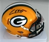 CARRINGTON VALENTINE SIGNED PACKERS MINI HELMET - JSA