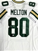 BO MELTON SIGNED CUSTOM REPLICA PACKERS WHITE JERSEY - JSA