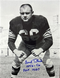 DERAL TETEAK SIGNED 8X10 PACKERS PHOTO #2 W/ YEARS & PHOF