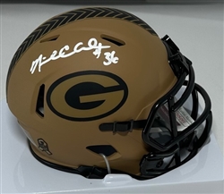 NICK COLLINS SIGNED PACKERS 2023 SALUTE TO SERVICE SPEED MINI HELMET - JSA