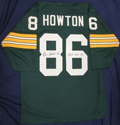 BILLY HOWTON SIGNED CUSTOM PACKERS JERSEY W/ GBP HOF