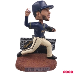 DEVIN WILLIAMS 2020 SCOREBOARD FOREVER FOCO BREWERS BOBBLEHEAD