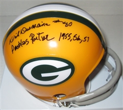 DICK DESCHAINE SIGNED PACKERS MINI HELMET W/ YEARS