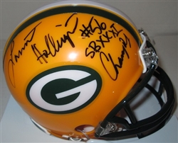 LAMONT HOLLINQUEST SIGNED PACKERS MINI HELMET W/ SB XXXI