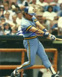 CHARLIE MOORE SIGNED 8X10 BREWERS PHOTO #4