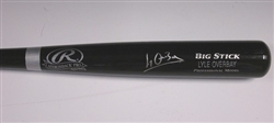 LYLE OVERBAY SIGNED BIG STICK ENGRAVED BLACK BAT