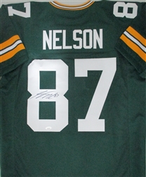 JORDY NELSON SIGNED CUSTOM REPLICA GREEN PACKERS JERSEY - JSA