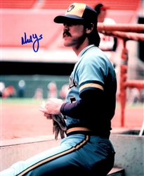 NED YOST SIGNED 8X10 BREWERS PHOTO #9