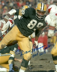 DAVE ROBINSON SIGNED 8X10 PACKERS PHOTO #3 W/ HOF