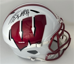 JJ WATT SIGNED FULL SIZE REPLICA BADGERS SPEED HELMET - BAS