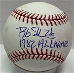 BOB SKUBE SIGNED OFFICIAL MLB BASEBALL W/ 1982 AL CHAMPS