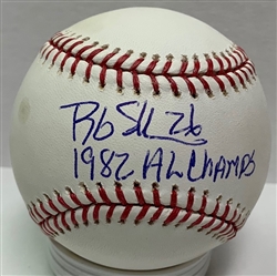 BOB SKUBE SIGNED OFFICIAL MLB BASEBALL W/ 1982 AL CHAMPS