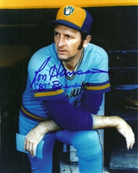 RON HANSEN SIGNED 8X10 BREWERS PHOTO #1