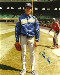 JUAN NIEVES SIGNED 8X10 BREWERS PHOTO #1