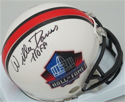 WILLIE DAVIS SIGNED HALL OF FAME MINI HELMET