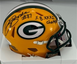 ROBERT BROOKS SIGNED PACKERS MINI HELMET W/ SB XXXI - JSA