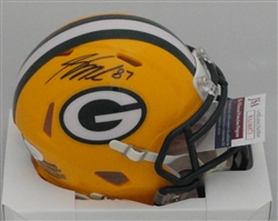 JORDY NELSON SIGNED PACKERS SPEED MINI HELMET - JSA