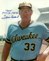 FRANK HOWARD SIGNED 8X10 BREWERS PHOTO #1 W/ "COACH"