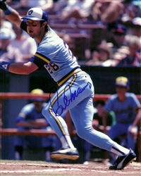 RICK MANNING SIGNED 8X10 BREWERS PHOTO #1