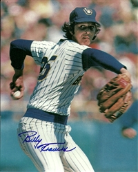 BILLY TRAVERS SIGNED 8X10 BREWERS PHOTO #1