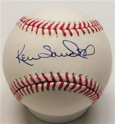 KEN SANDERS SIGNED OFFICIAL MLB BASEBALL